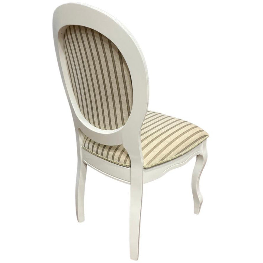 Scaun Fiona, cadru lemn 46 * 45 * 97 cm, ivory, imprimeu dungi