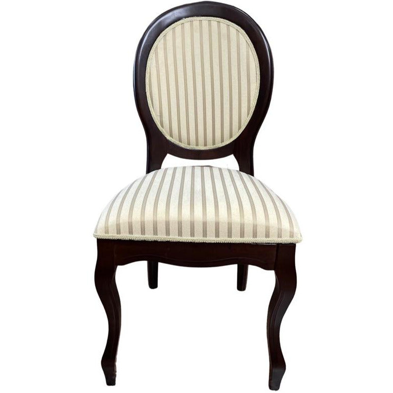 Scaun Fiona, cadru lemn 46 * 45 * 97 cm, dark walnut, imprimeu dungi