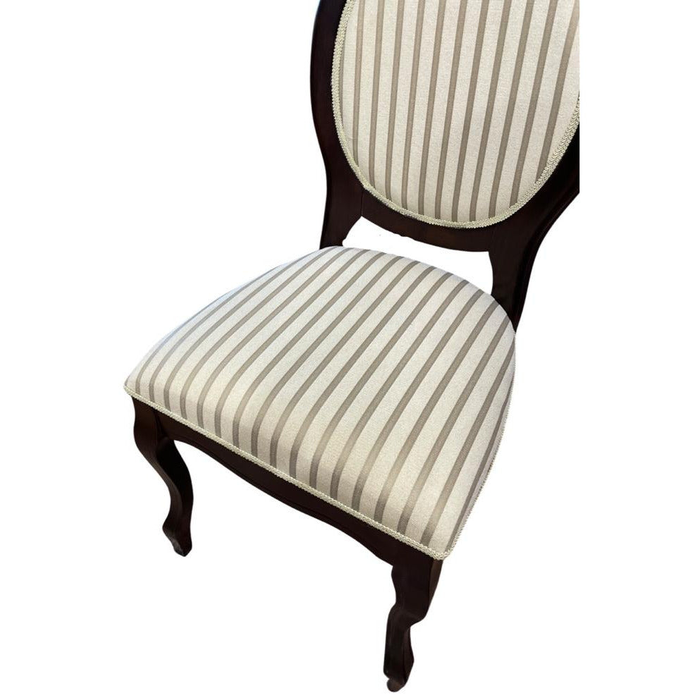 Scaun Fiona, cadru lemn 46 * 45 * 97 cm, dark walnut, imprimeu dungi