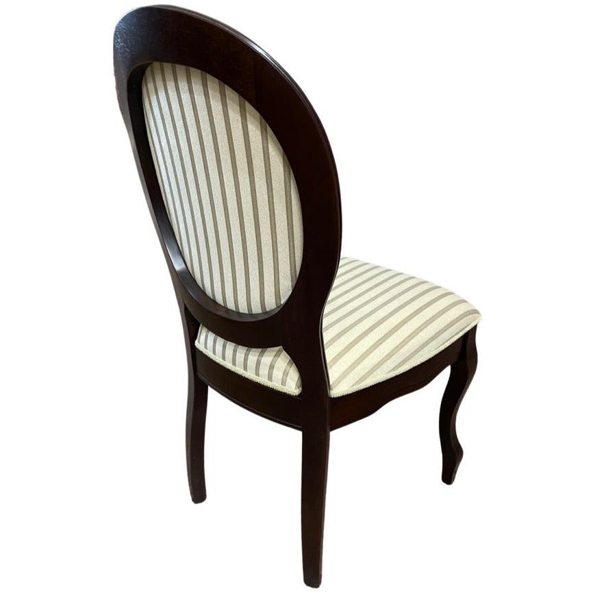 Scaun Fiona, cadru lemn 46 * 45 * 97 cm, dark walnut, imprimeu dungi