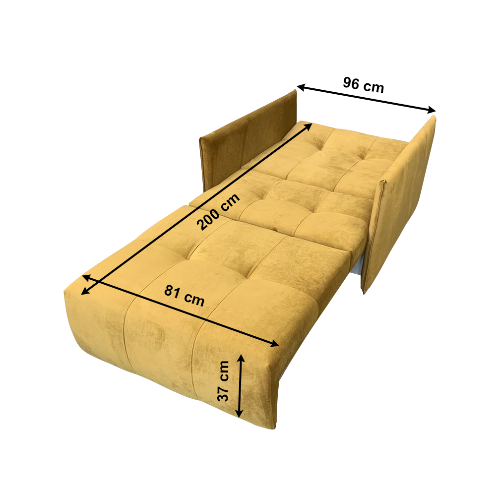 Fotoliu pliabil, ţesătură muştar Riviera, ALANA