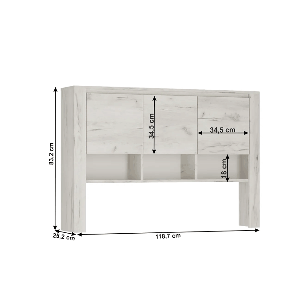 Suprapozabil pentru birou sau comodă tip 60, alb craft, ANGEL