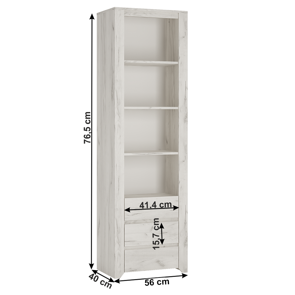 Etajeră TIP 11, alb craft, ANGEL