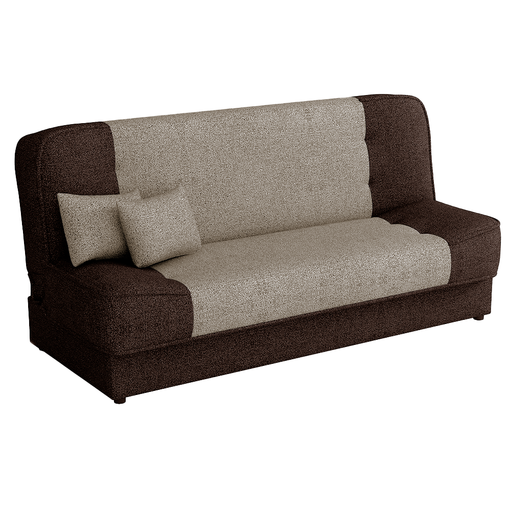 Canapea extensibilă, maro/maro deschis, ASIA NEW