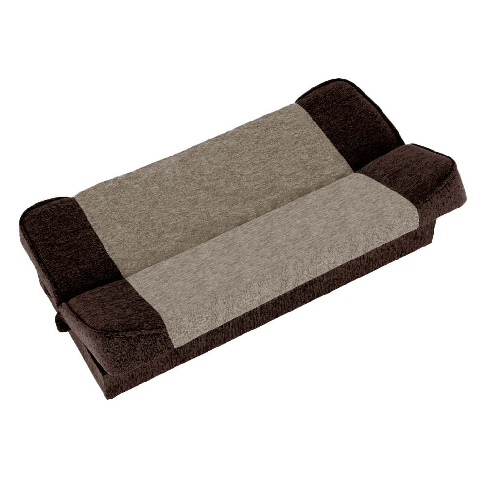 Canapea extensibilă, maro/maro deschis, ASIA NEW