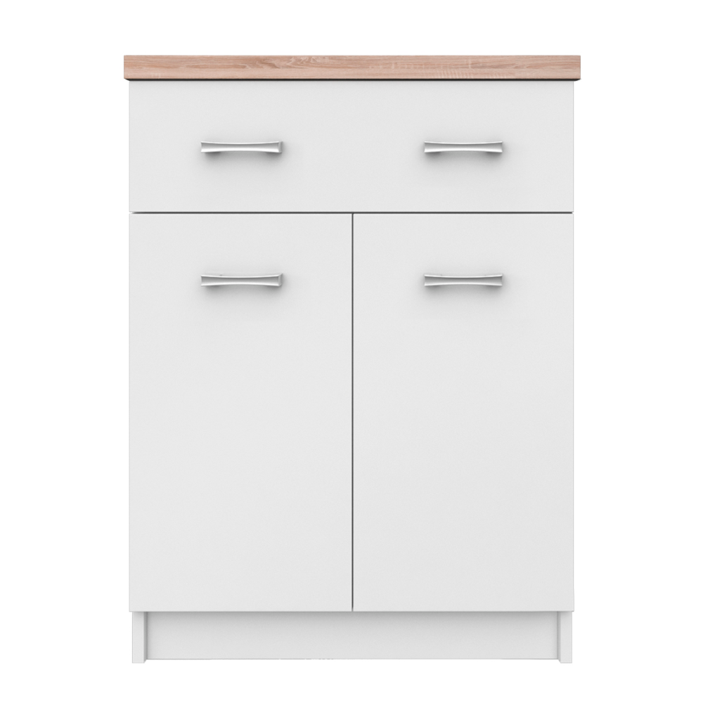 Comodă 2D1S/60, albă / stejar Sonoma, TOPTY TIP 41