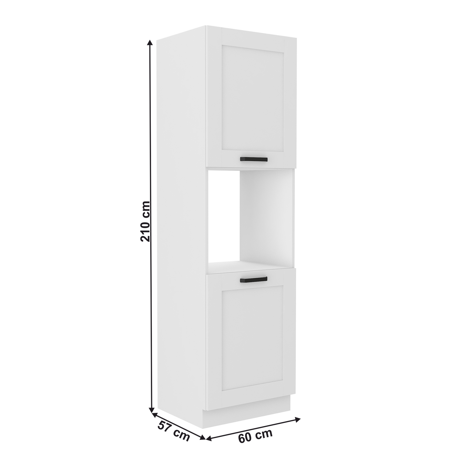 Dulap înalt pentru cuptor încorporabil, alb, LULA 60 DP-210 2F