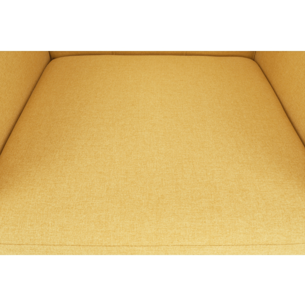 Fotoliu complet tapiţat, material textil muştar, AMEDIA