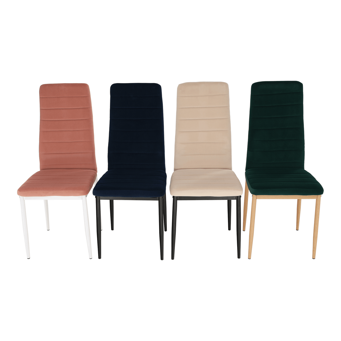 Scaun, ţesătură de catifea roz / metal alb, Coleta Nova