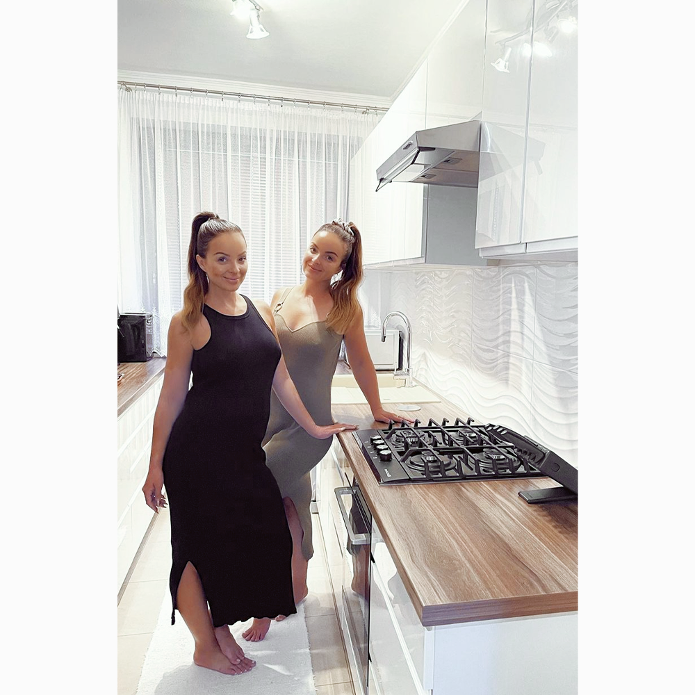 Dulap pentru frigider, alb/alb luciu extra ridicat, de stânga, AURORA D60ZL