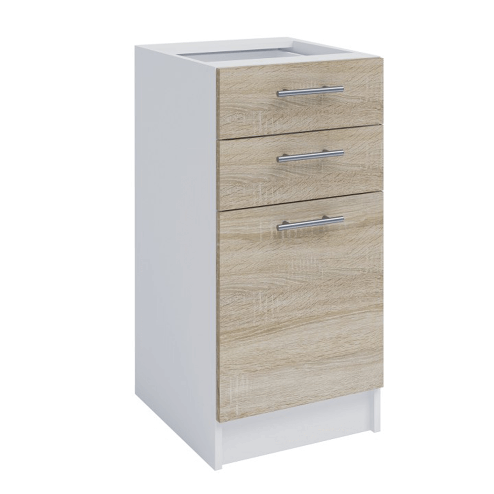 Dulap inferior, stejar sonoma/alb, FABIANA S - 40SZ2