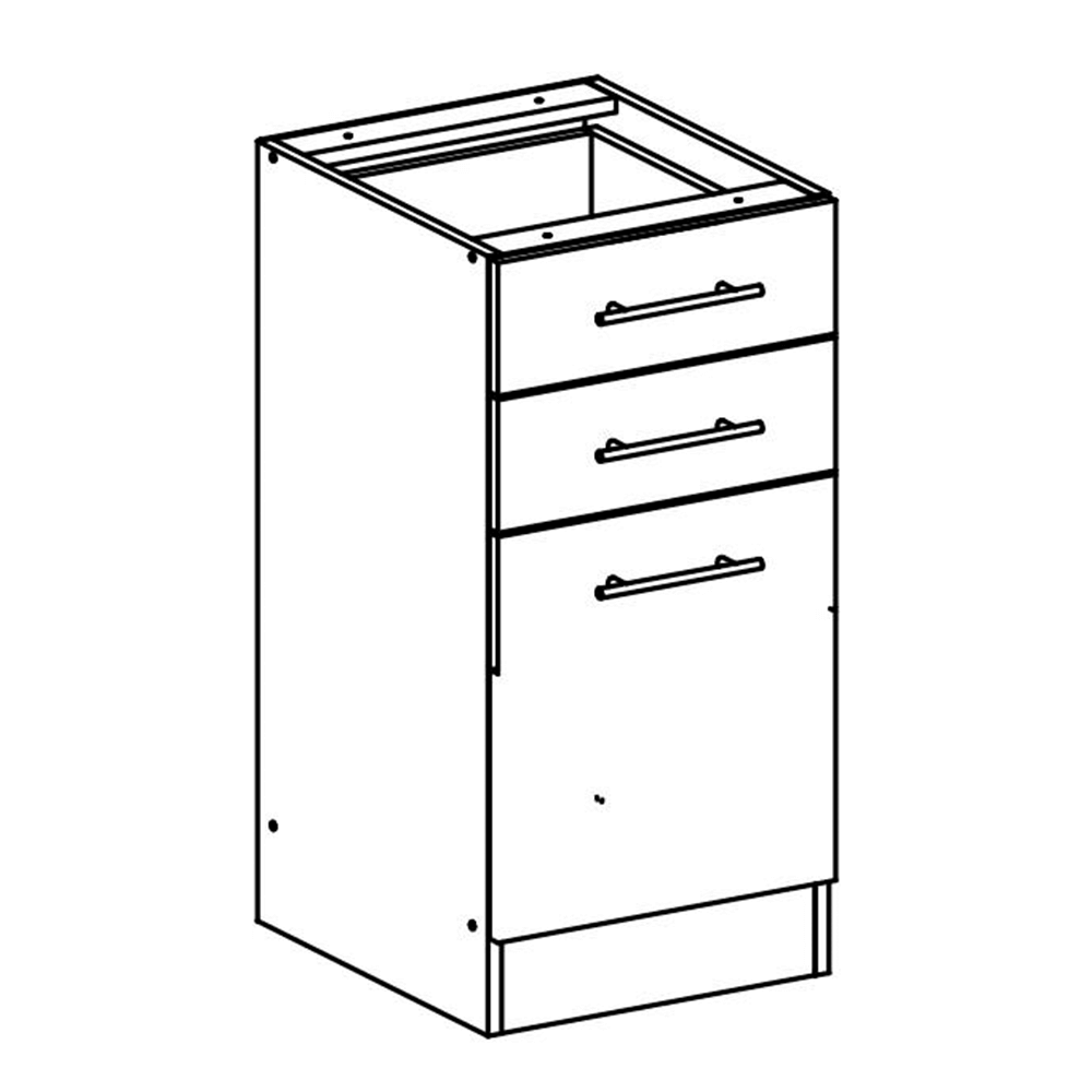 Dulap inferior, stejar sonoma/alb, FABIANA S - 40SZ2