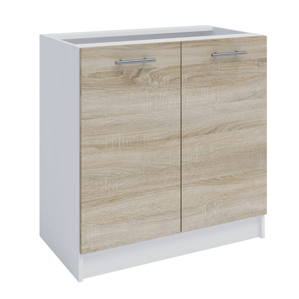 Dulap inferior, stejar sonoma/alb, FABIANA S - 80