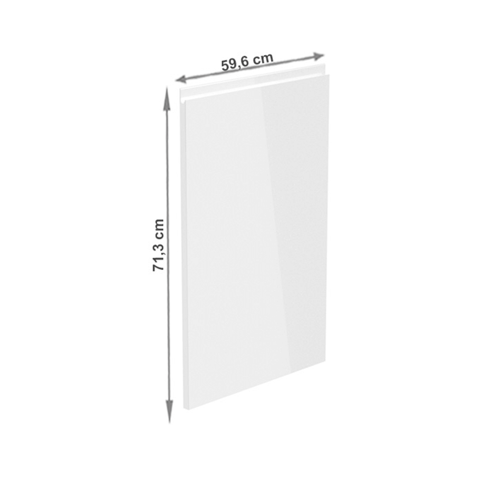 Uşă la maşina de spălat vase, alb extra lucios HG, 59,6x71,3, AURORA