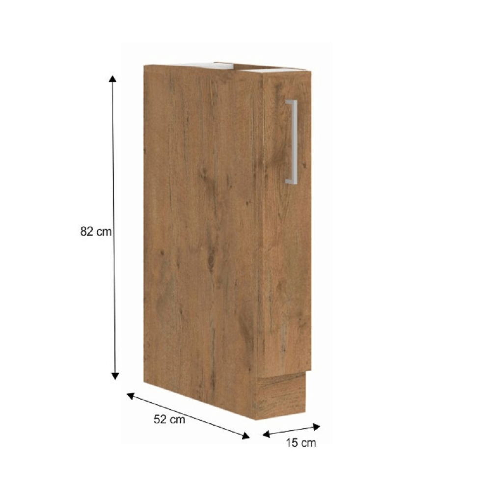 Cabinet inferior cu coş pull-out, stejar Lancelot, VEGA D15 CARGO BB