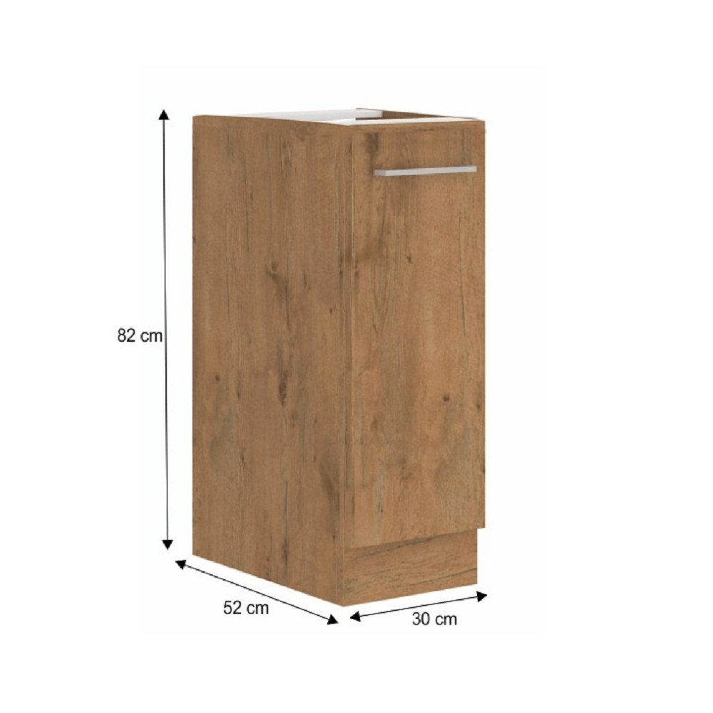 Cabinet inferior cu coş pull-out, stejar Lancelot, VEGA D30 CARGO BB