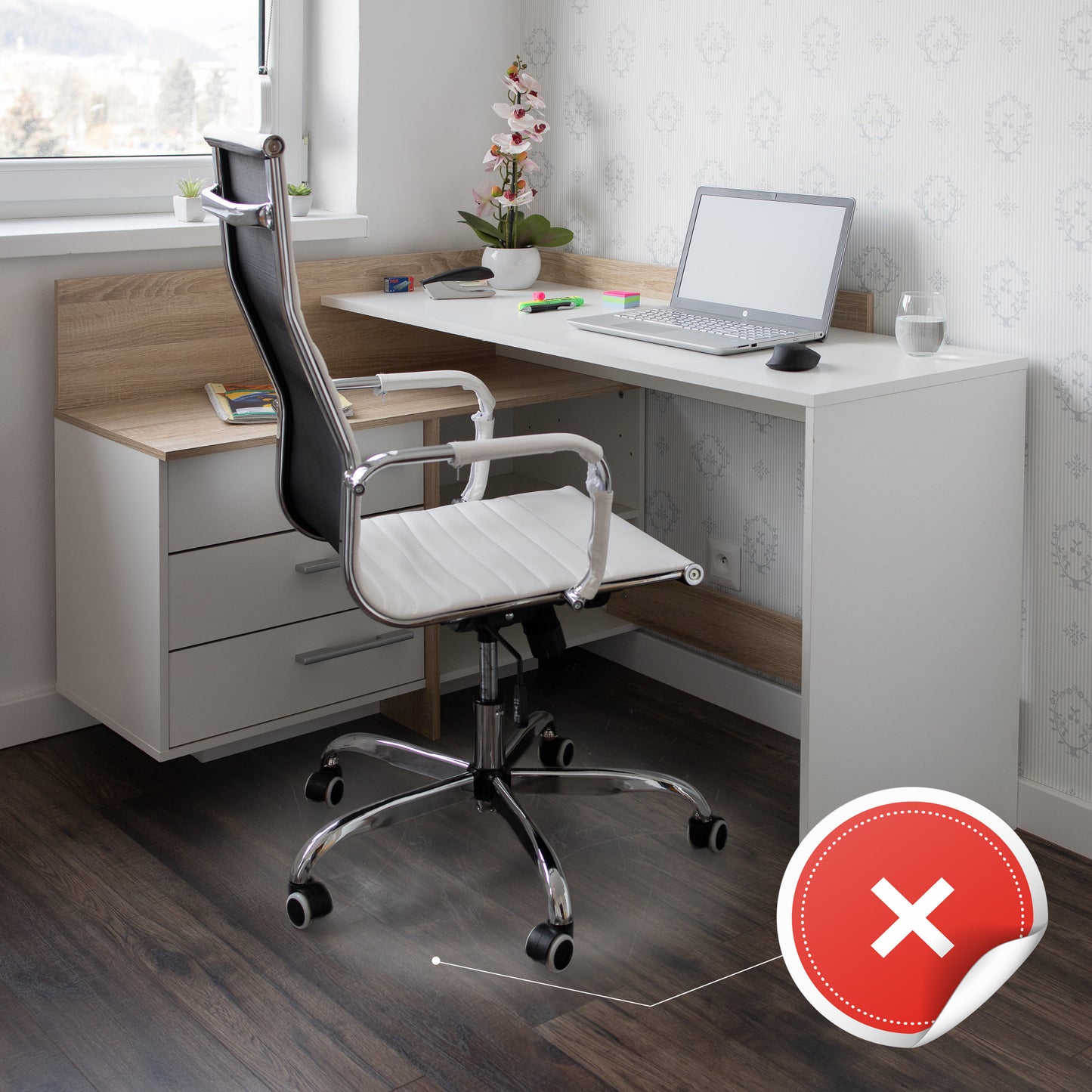 Protecţie podea sub scaun, transparent, 100x70 cm, 0,8 mm, ELLIE NEW TIP 6