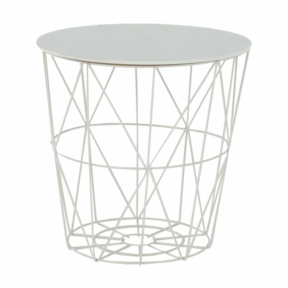 Măsuţă auxiliară, marmură/alb, ENPLO