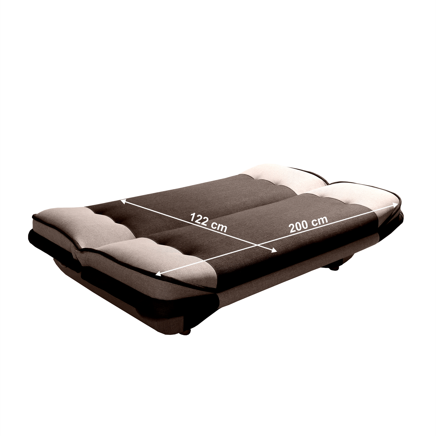 Canapea extensibilă, gri-maro Taupe/maro, GURU