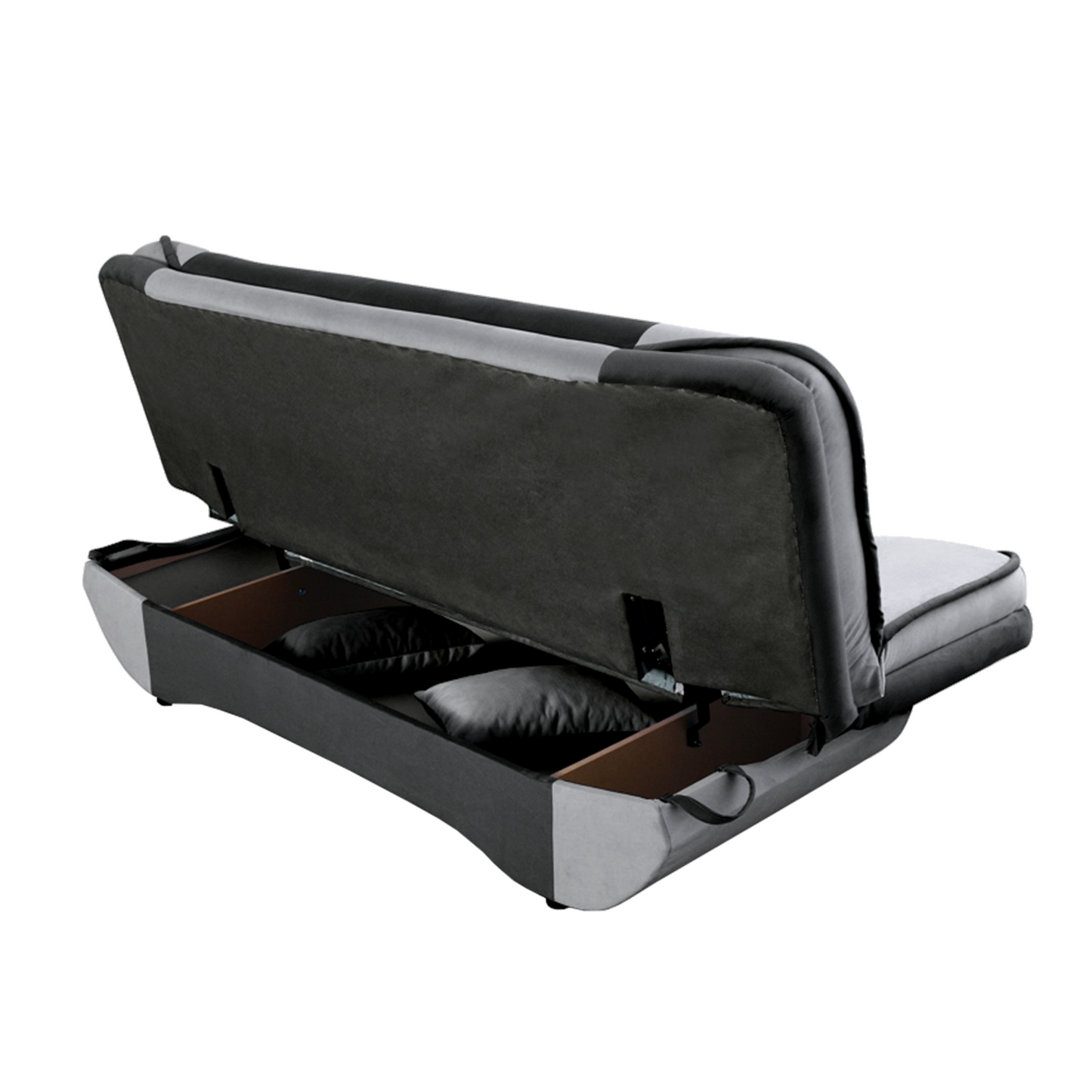 Canapea extensibilă, gri deschis/gri închis, GURU