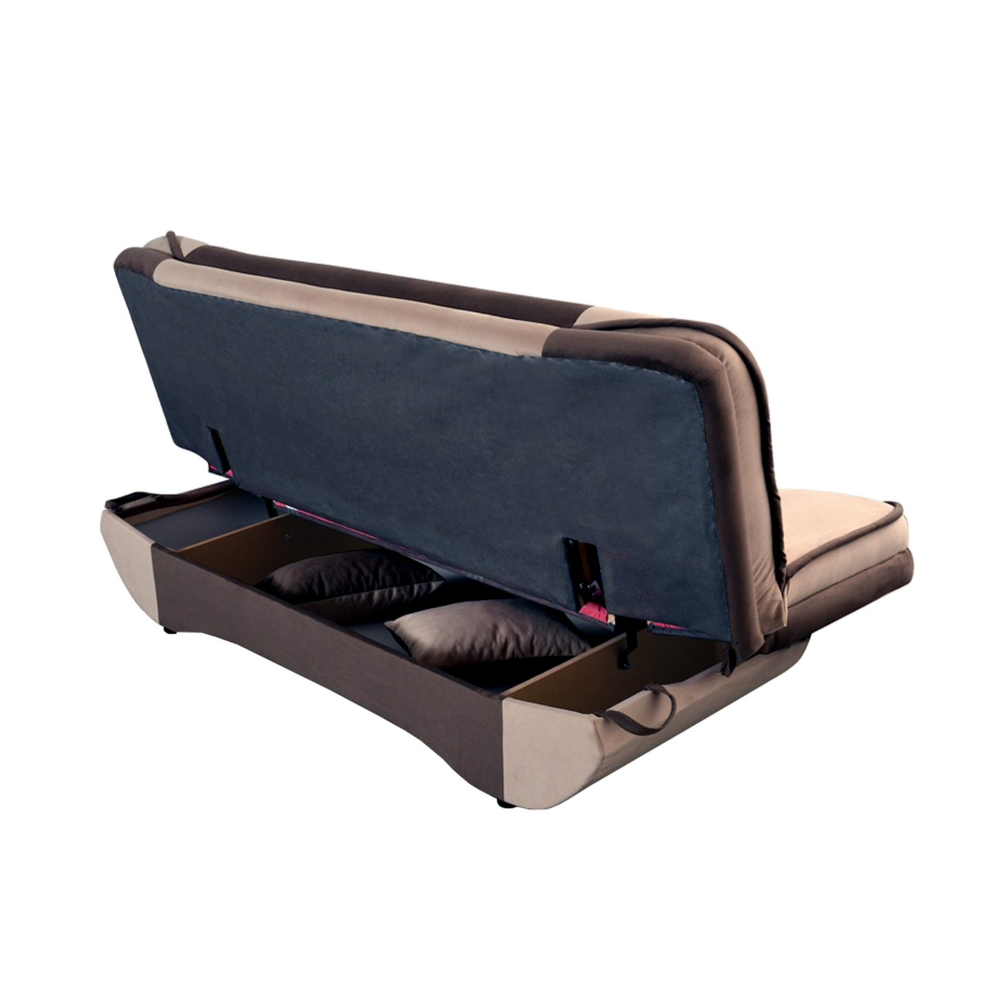 Canapea extensibilă, gri-maro Taupe/maro, GURU