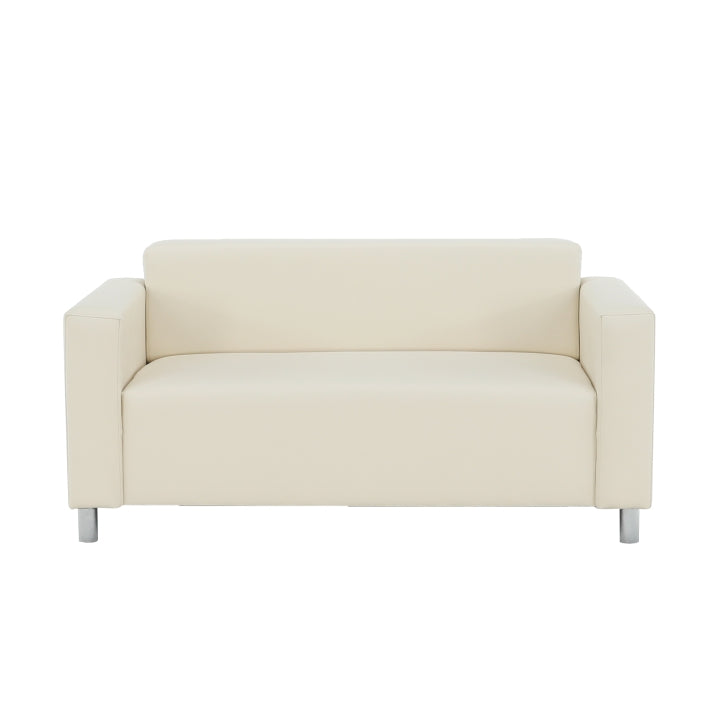 Canapea 2 locuri, piele ecologică bej, HOMKER