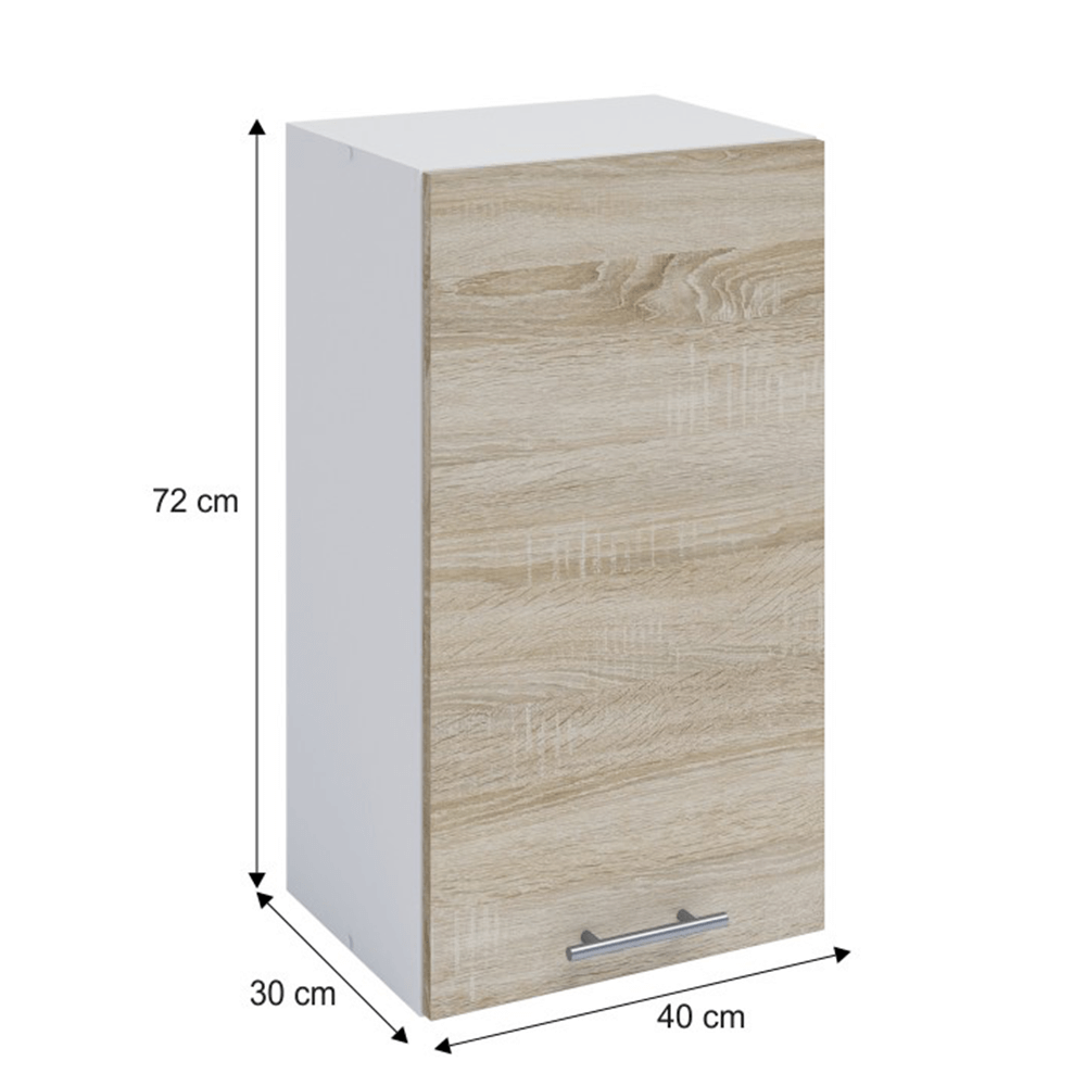 Dulap superior, stejar sonoma, FABIANA W - 40