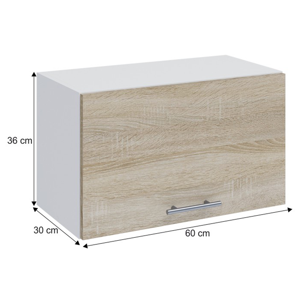 Dulap superior, stejar sonoma/alb, FABIANA W - 60OK