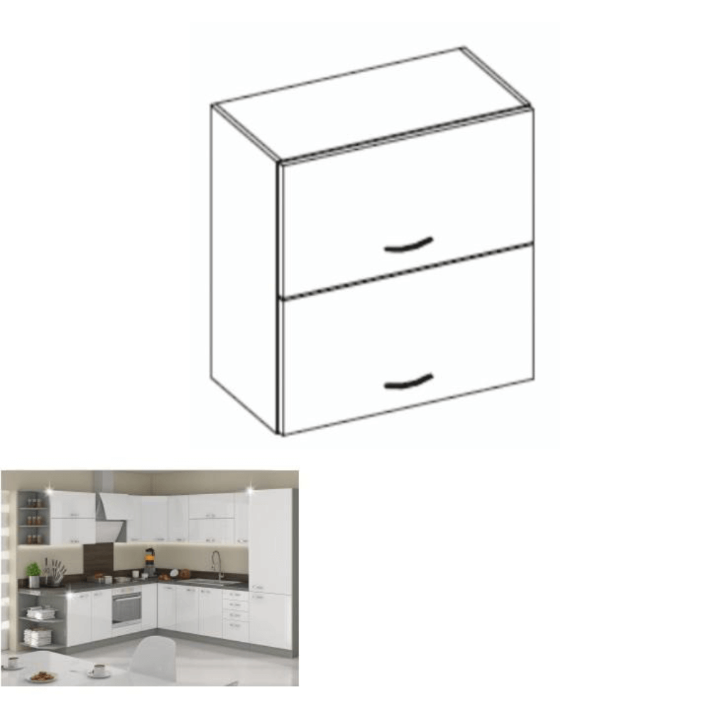 Dulap superior, alb lucios, PRADO 60 GU-72