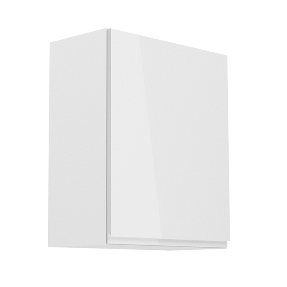 Dulap superior, alb/alb extra lucios, de dreapta, AURORA G601F