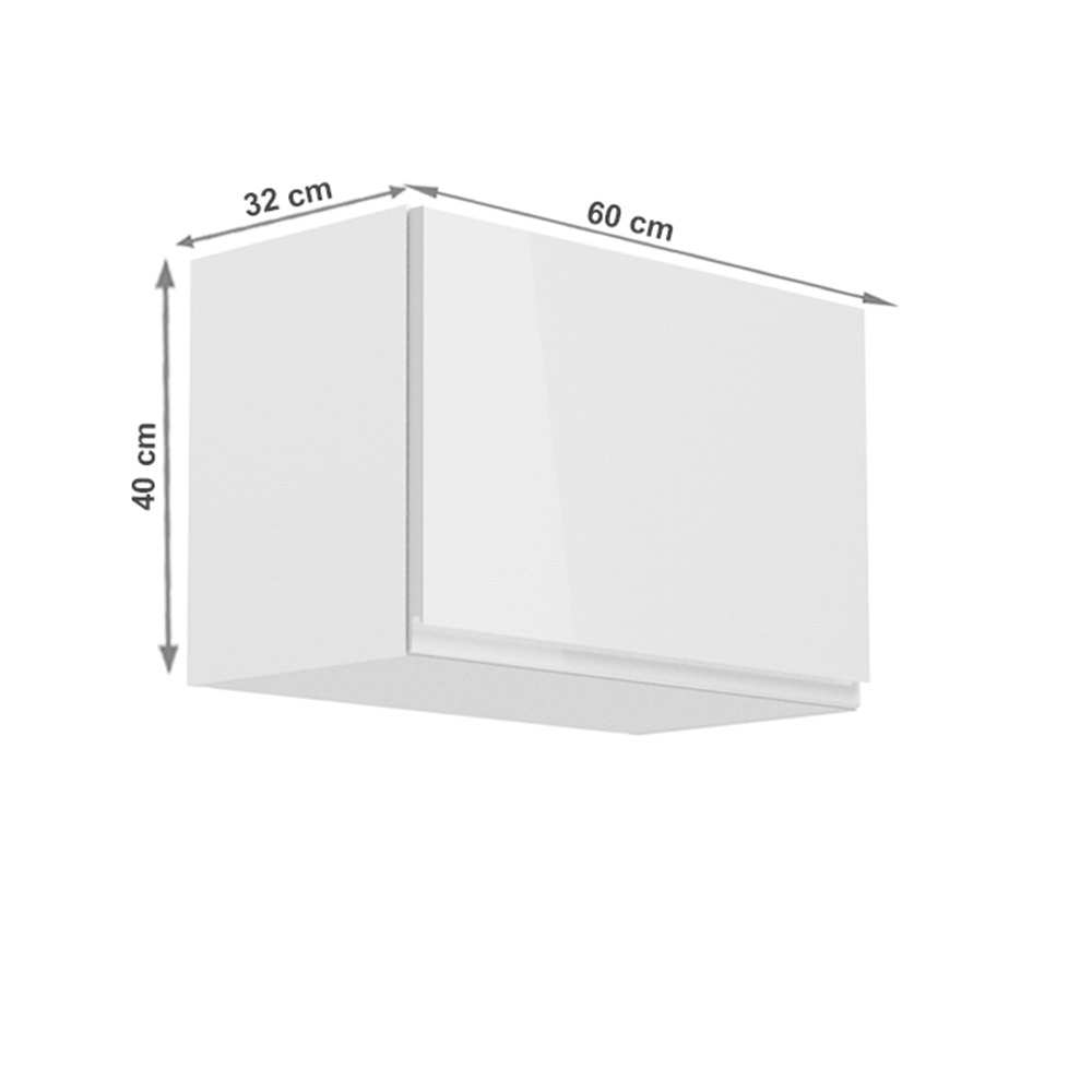 Dulap superior, alb / alb extra lucios, AURORA G60K