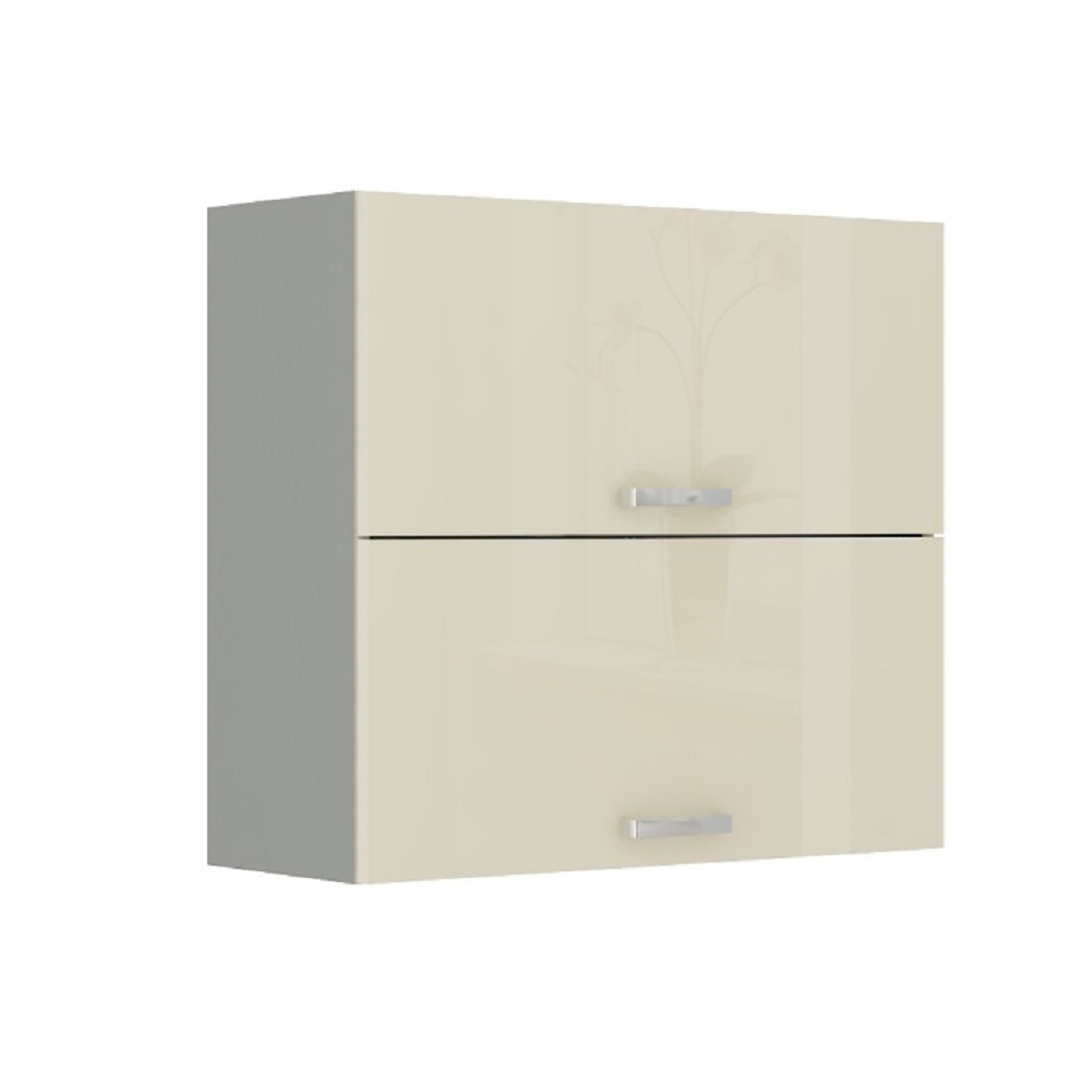 Dulap superior, crem extra lucios/gri, PRADO 80 GU-72