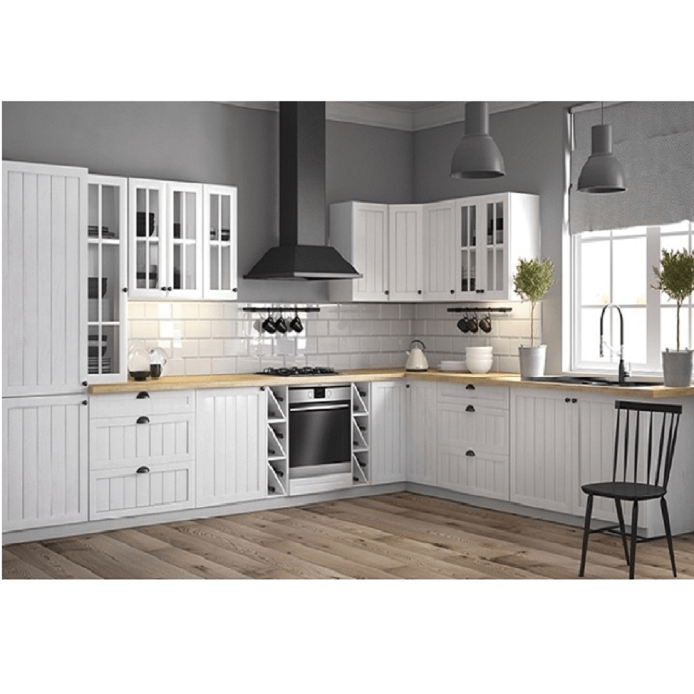 Dulap superior cu sticlă K120, alb/pin Andersen, PROVENCE