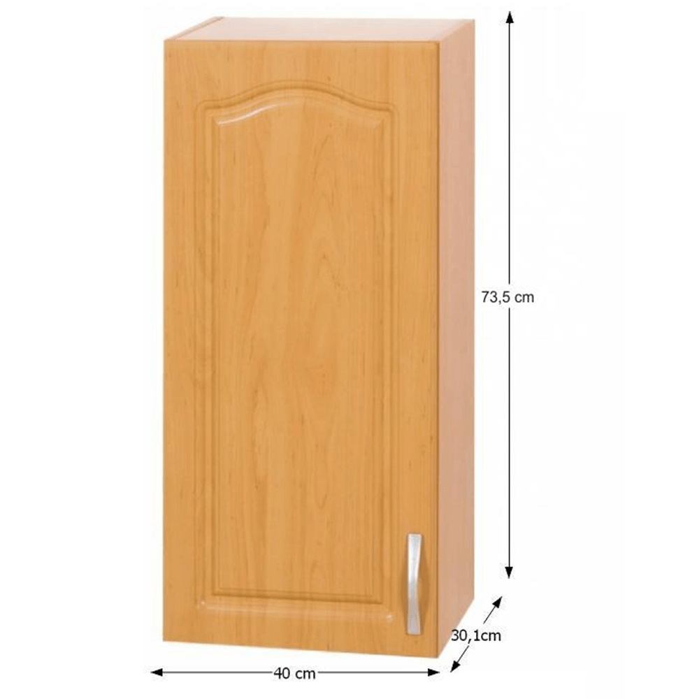 Cabinet de bucătărie, superior, stânga, anin, LORA MDF NEW KLASIK W40 / 735