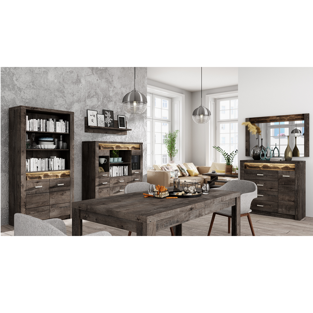 Vitrină, frasin închis, INFINITY I-03