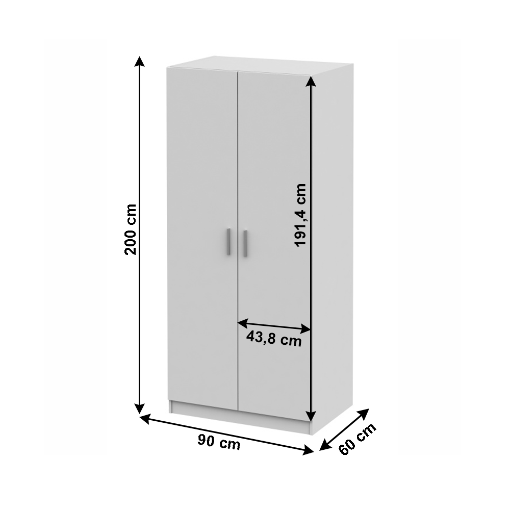 Dulap, alb, INVITA Tip 4