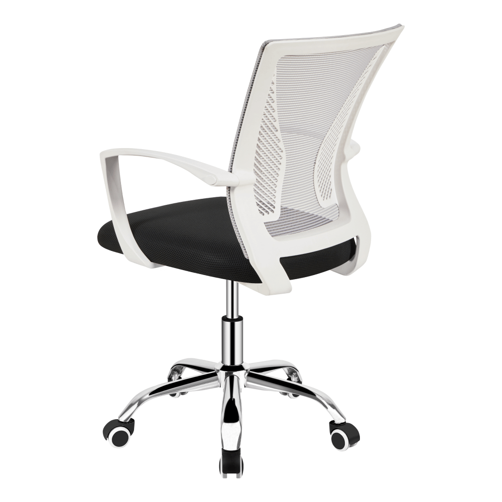 Fotoliu de birou, gri/negru/alb/crom, IZOLDA NEW