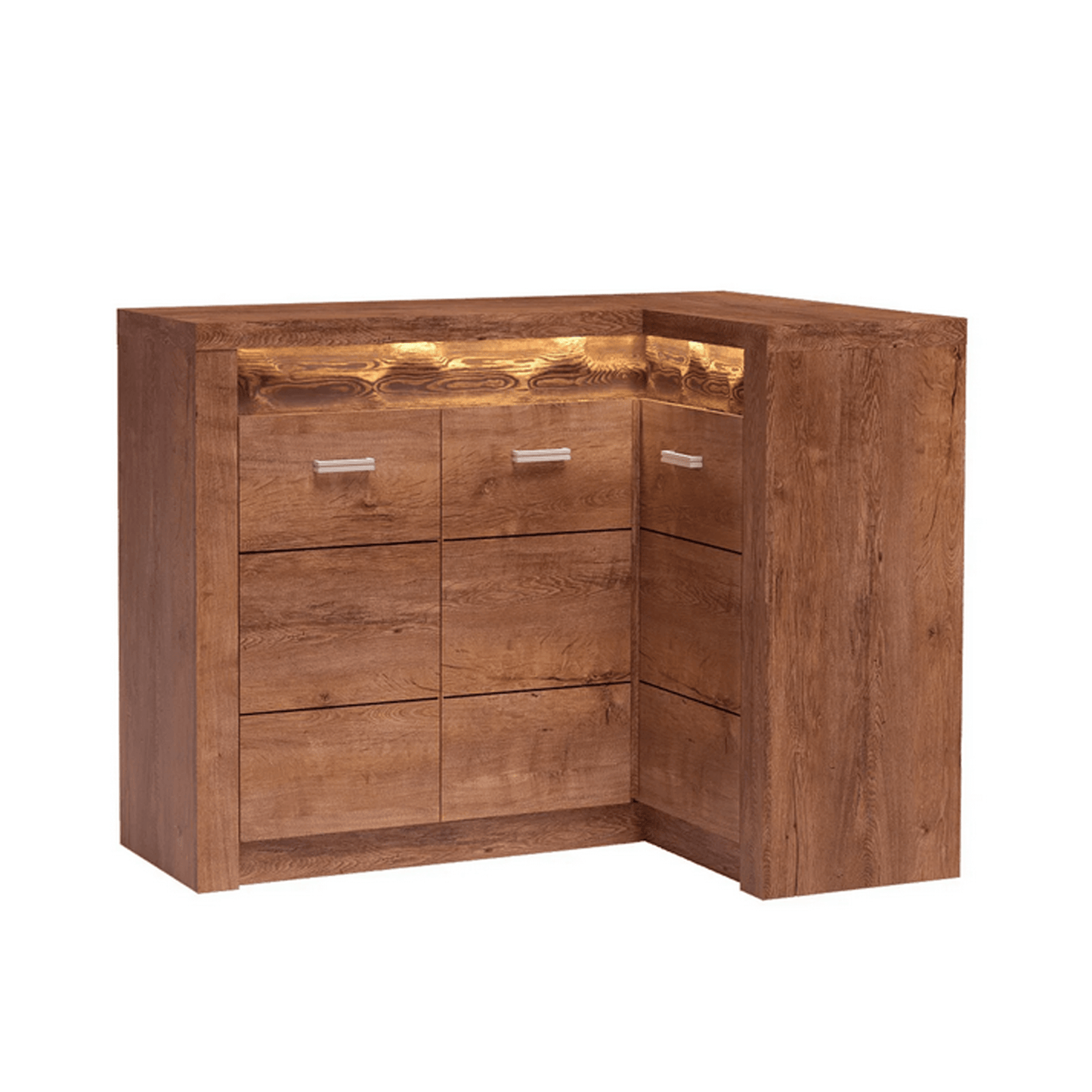 Comodă de colţ, frasin deschis, INFINITY I-15