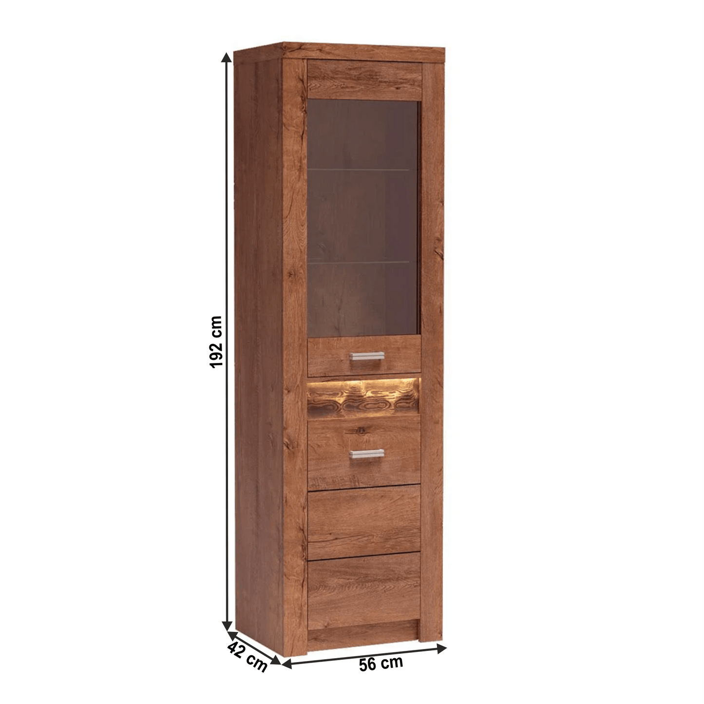 Vitrină, frasin deschis, INFINITY I-04