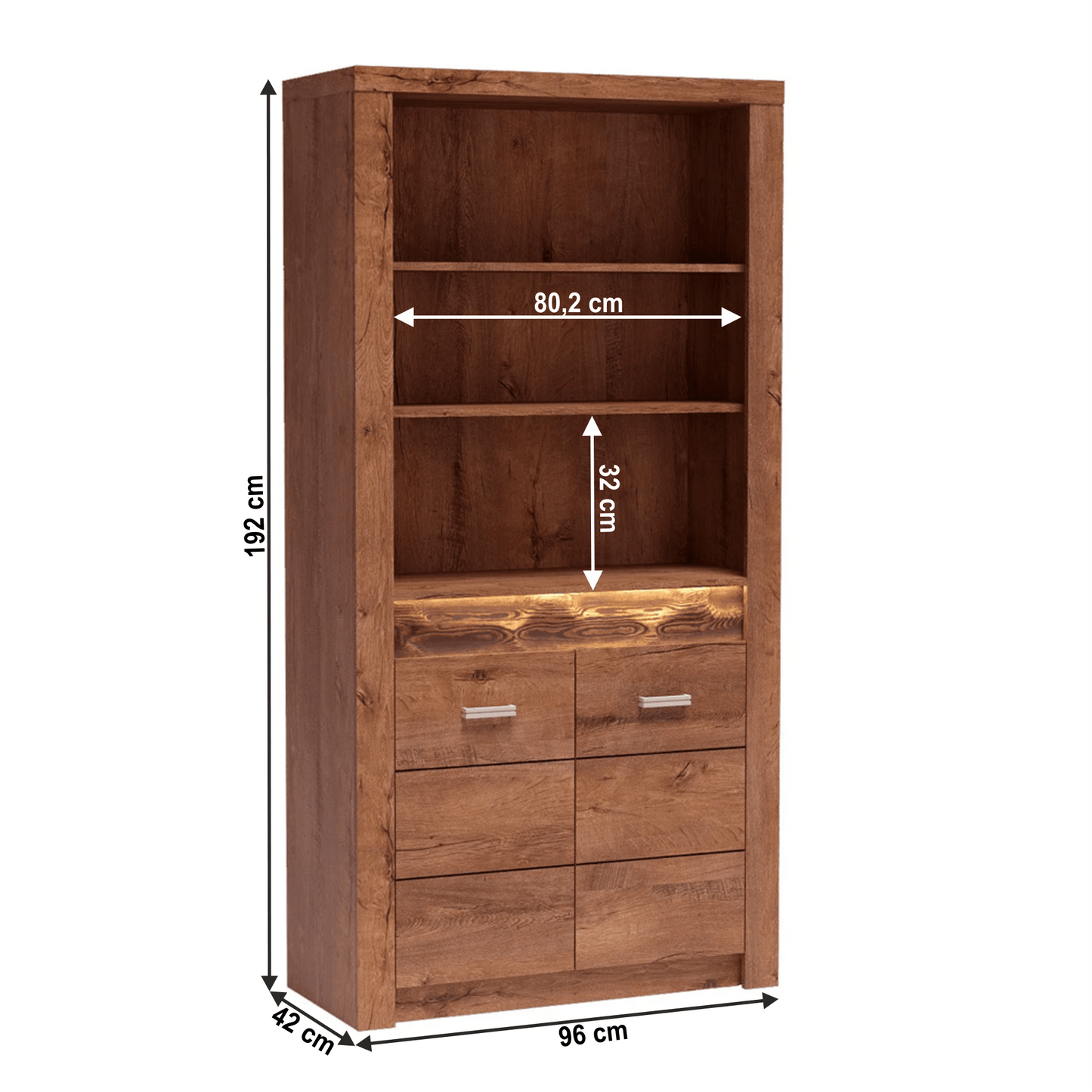 Vitrină, frasin deschis, INFINITY I-05