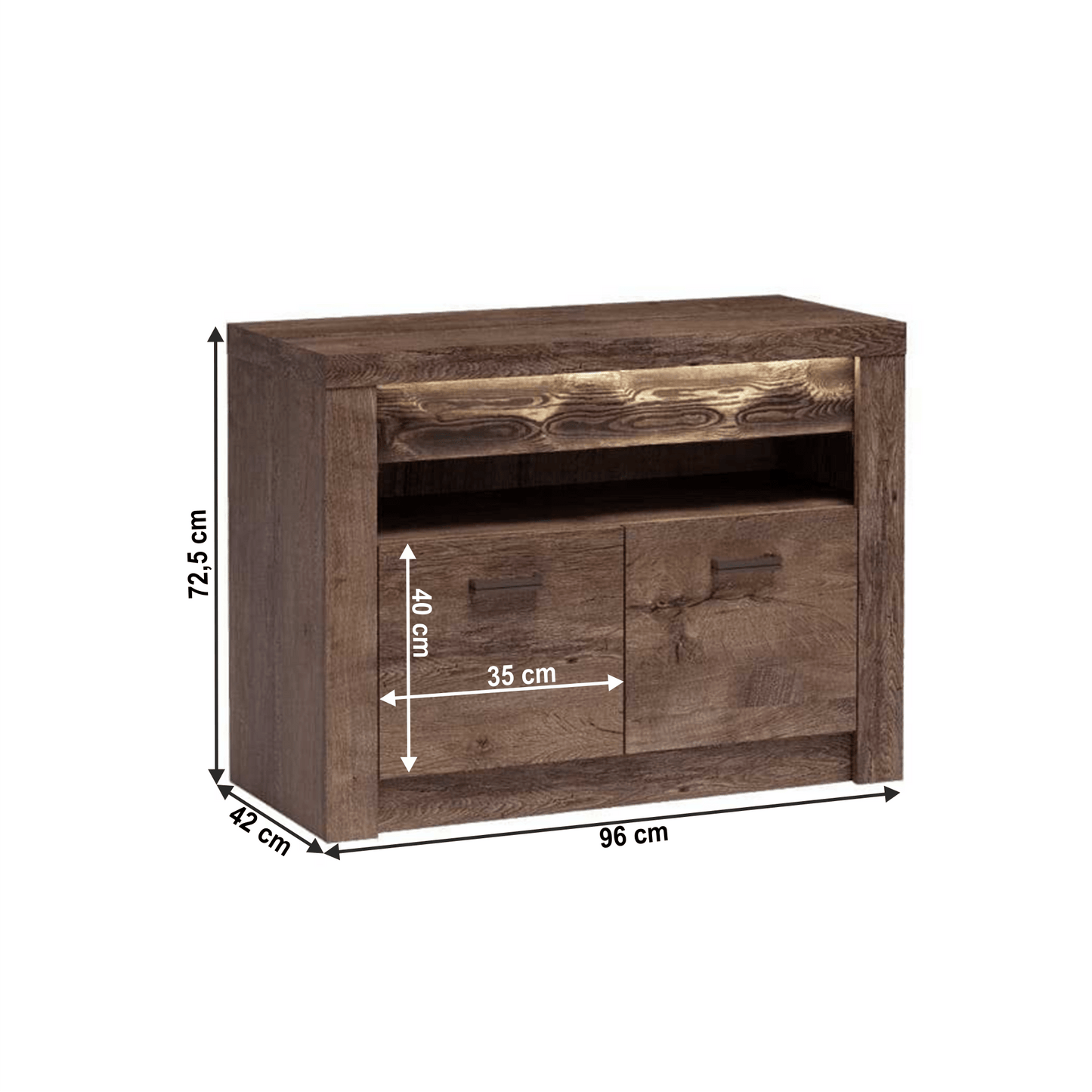 Comodă, frasin închis, INFINITY I-10