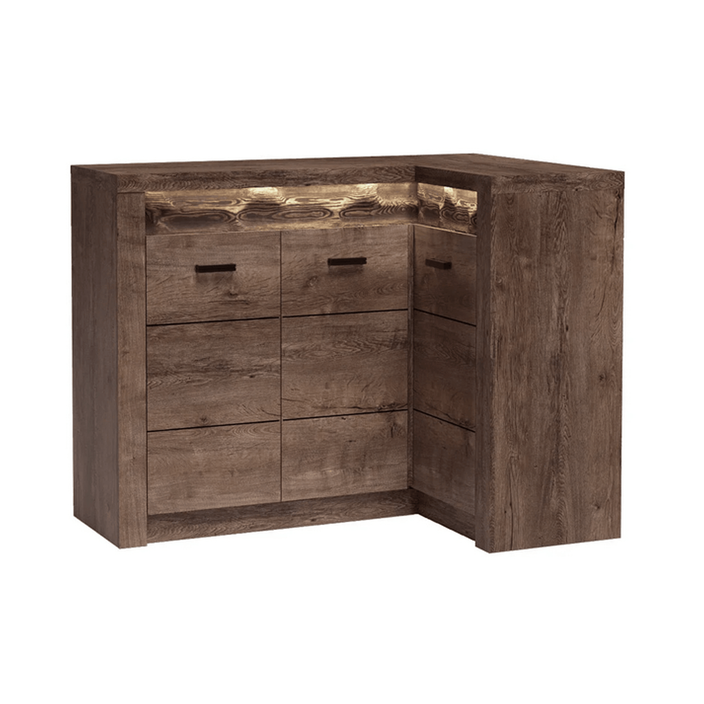 Comodă de colţ, frasin închis, INFINITY I-15