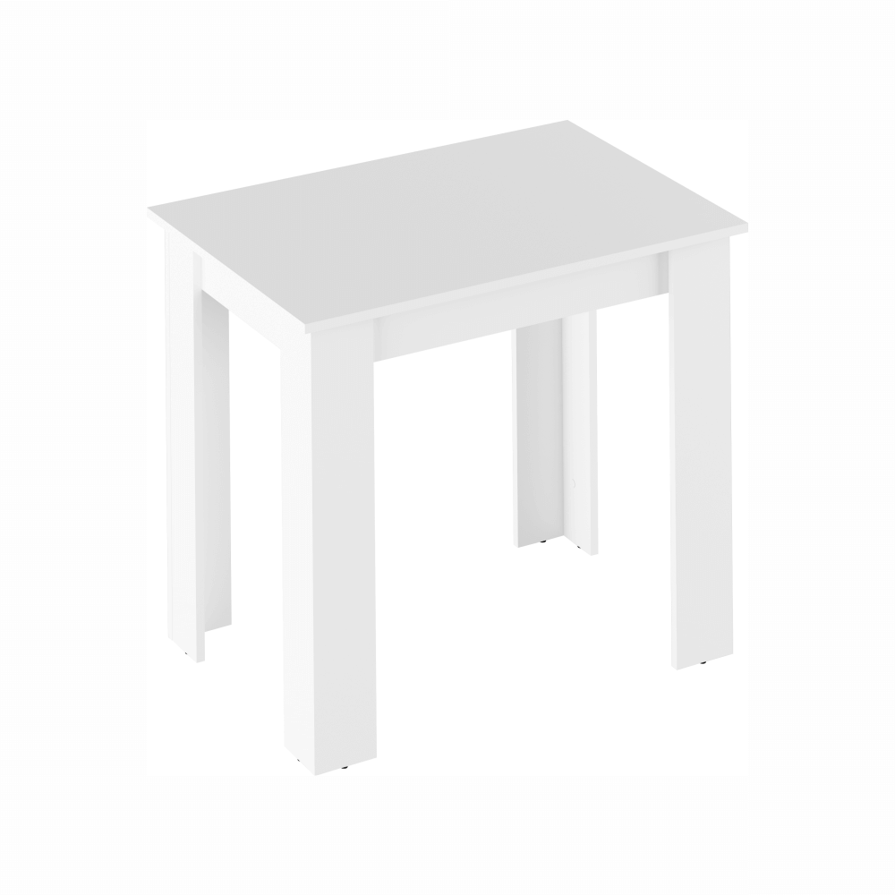 Masă dining, alb, 86x60 cm, TARINIO