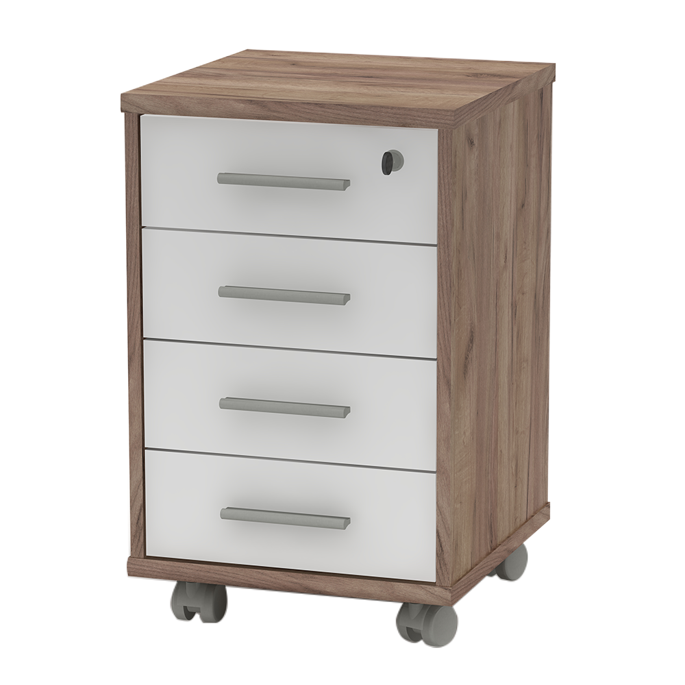 Dulăpior cu încuietoare, kraft dunkel/alb, JOHAN 2 NEW 12