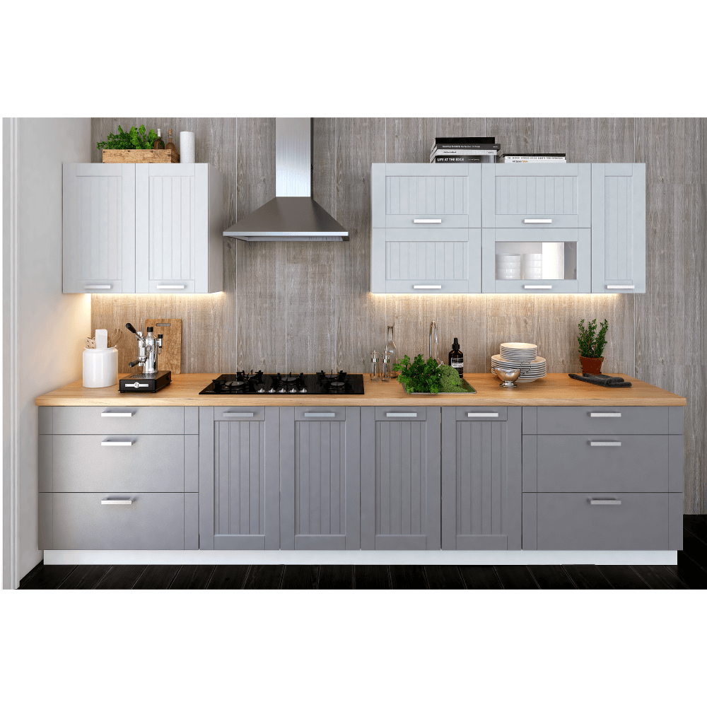 Dulap inferior, gri închis/alb, JULIA TYP 56