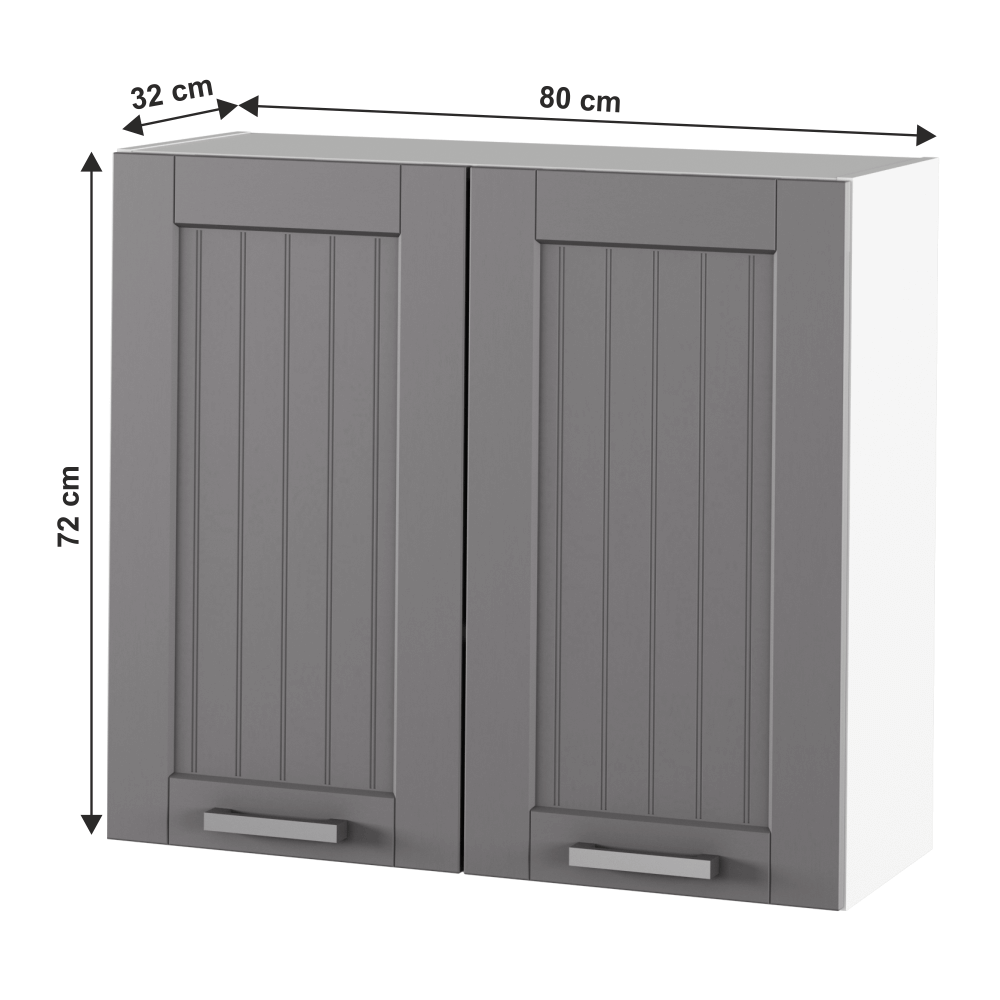 Dulap superior, gri închis/alb, JULIA TYP 11
