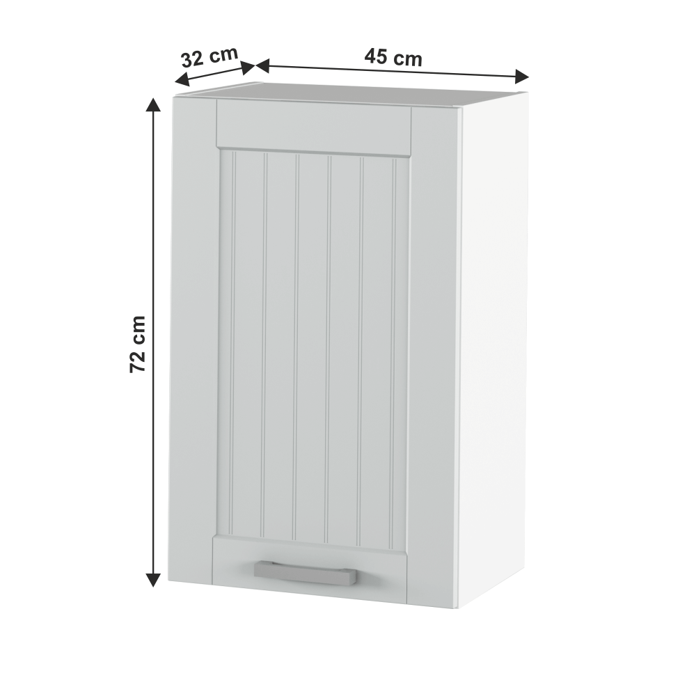Dulap superior, gri deschis/alb, JULIA TYP 5