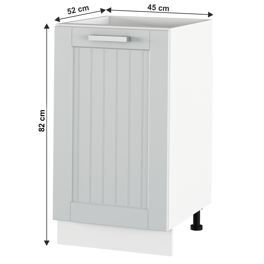 Dulap inferior, gri deschis/alb, JULIA TYP 54