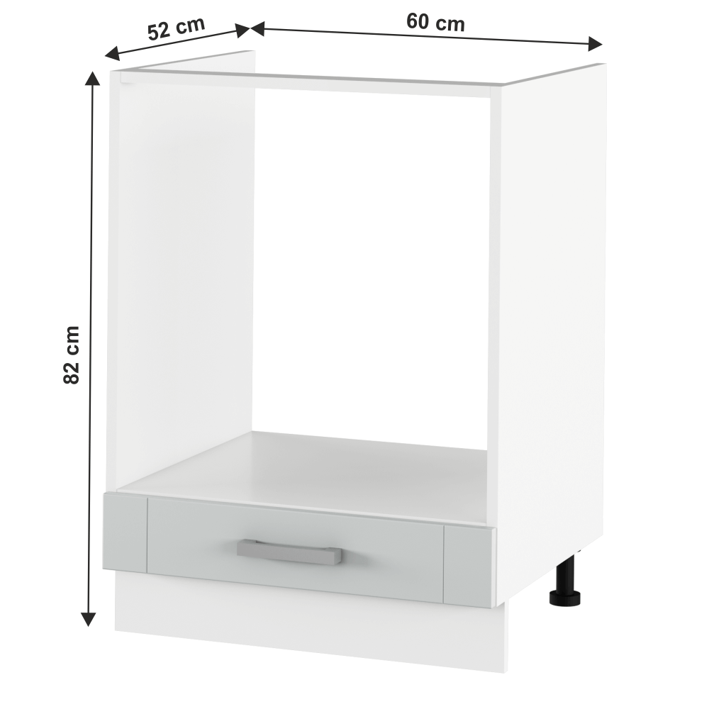 Dulap inferior pentru aragaz, gri deschis/alb, JULIA TYP 58