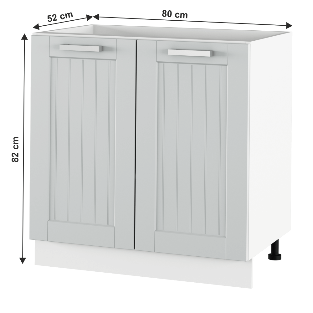 Dulap inferior, gri deschis/alb, JULIA TYP 60